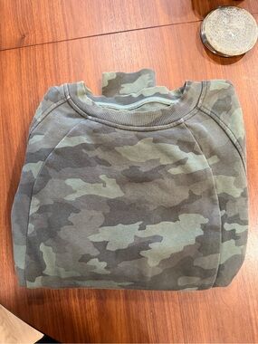 lululemon athletica Women’s Camo Crewneck Sweater - Olive Green